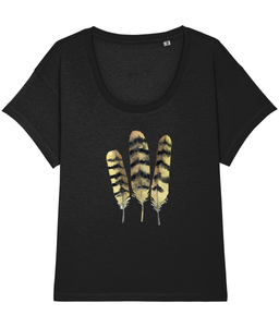 Owl feathers loose fit tee