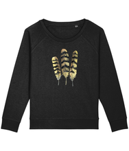 Load image into Gallery viewer, Owl feathers boxy sweatshirt