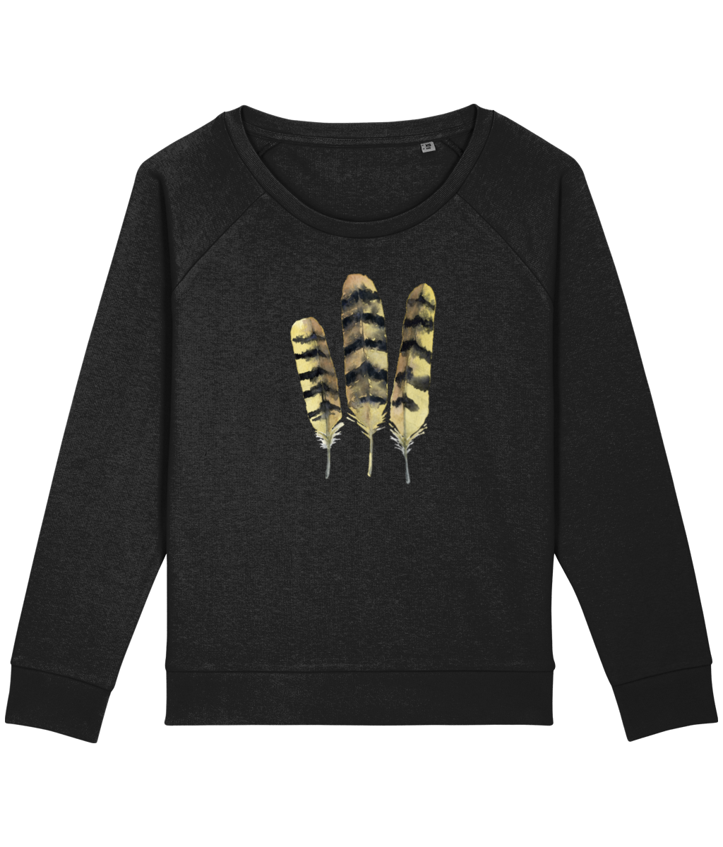 Owl feathers boxy sweatshirt