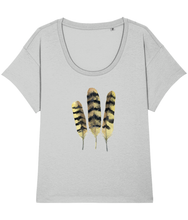 Load image into Gallery viewer, Owl feathers loose fit tee
